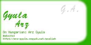 gyula arz business card